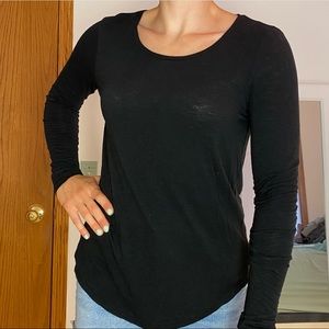 Soft and Sexy Black Long Sleeve Tee Shirt